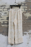 Mutedance 25 Autumn and Winter Elastic Waist Drawstring Loose Casual Pants Flower Dye MD-MD25FW77-nude